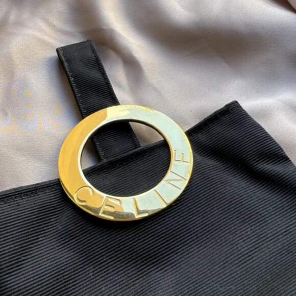 Authentic Celine Triumph Arc Pouch – Black with Gold Hardware, Exquisite Lux - Picture 7 of 15